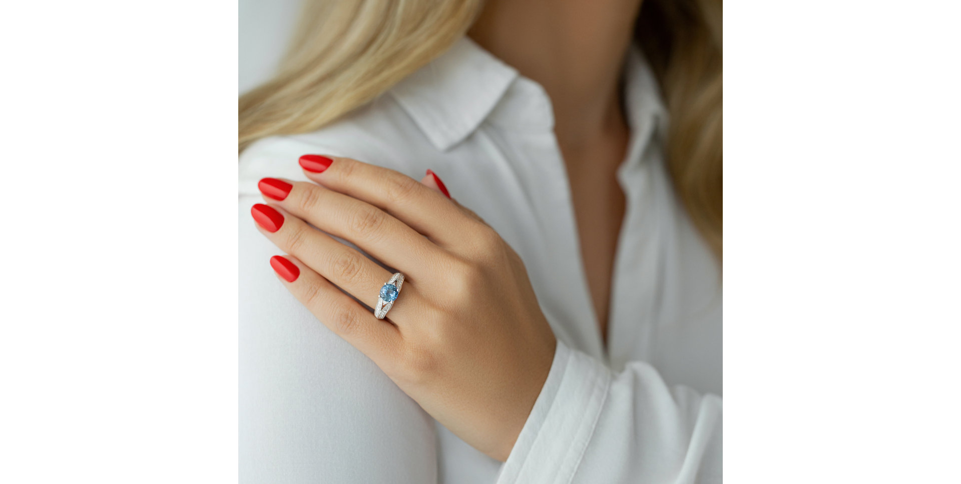 Prsteň s diamantmi a tanzanitom Chantal