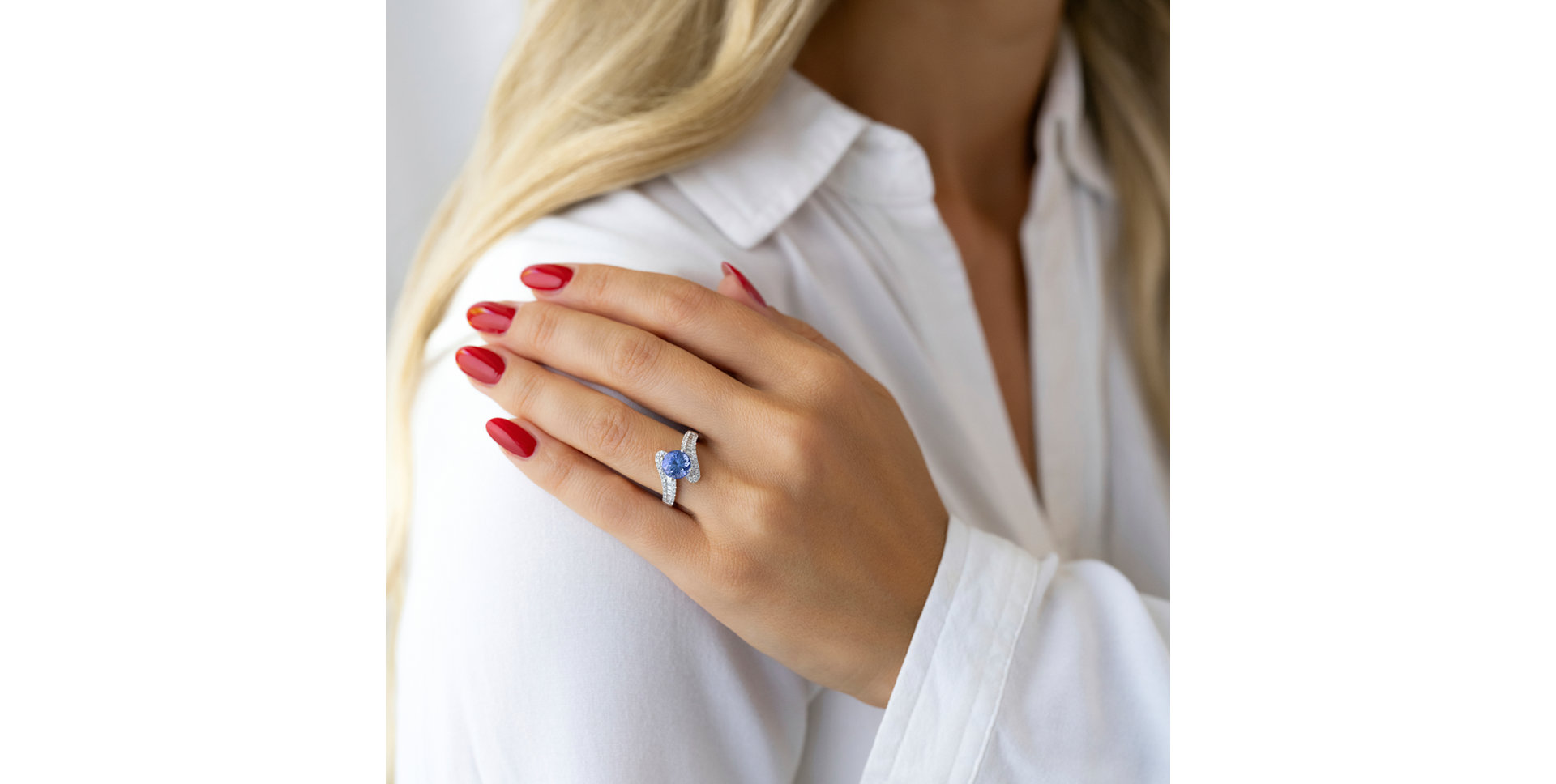 Prsteň s diamantmi a tanzanitom Vitoria