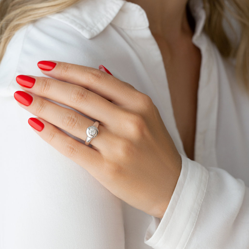 Prsteň s diamantom Circle of Light