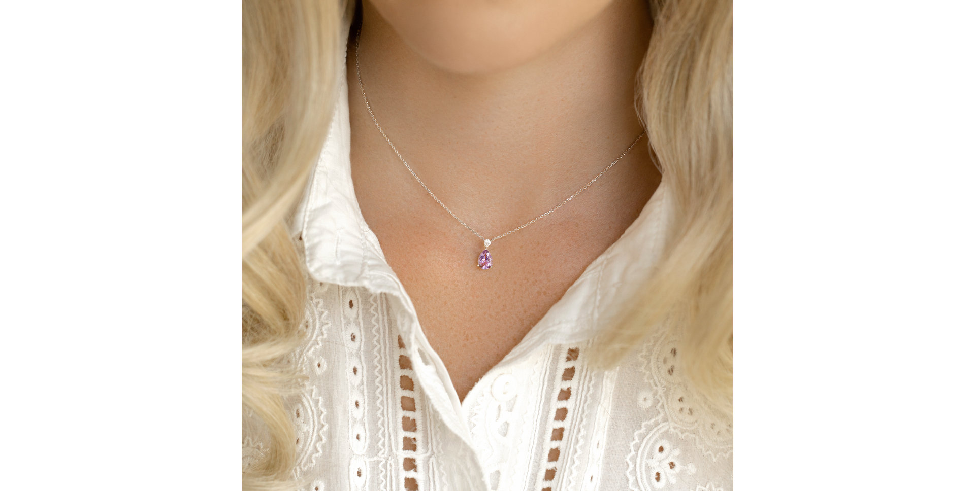 Náhrdelník s diamantom a turmalínom Ismene