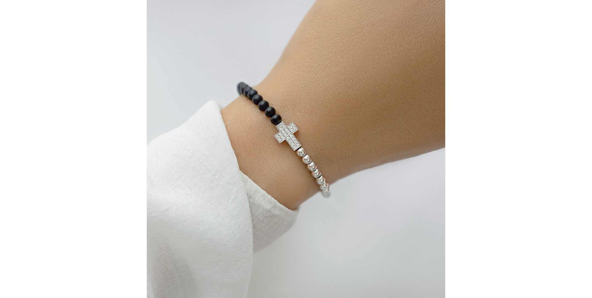 Náramok s diamantmi a achátmi Sacred Light