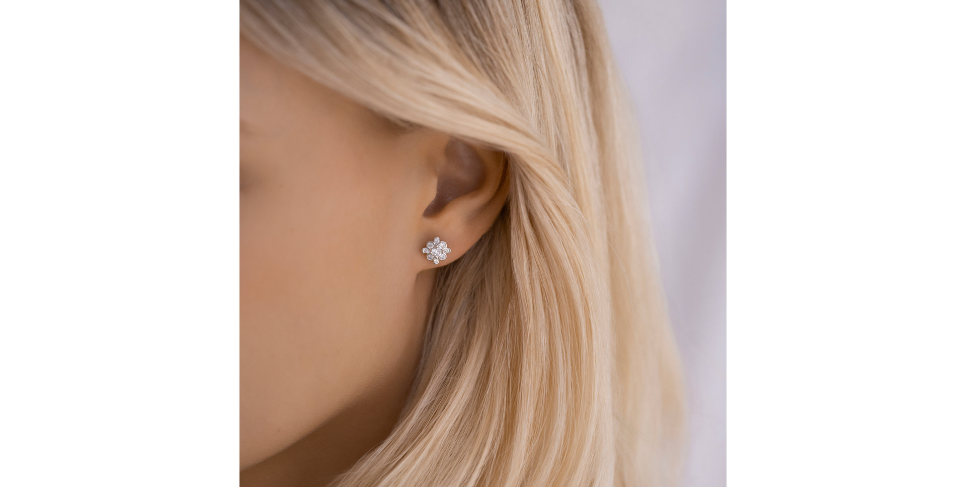 Náušnice s diamantmi Blooming Charms