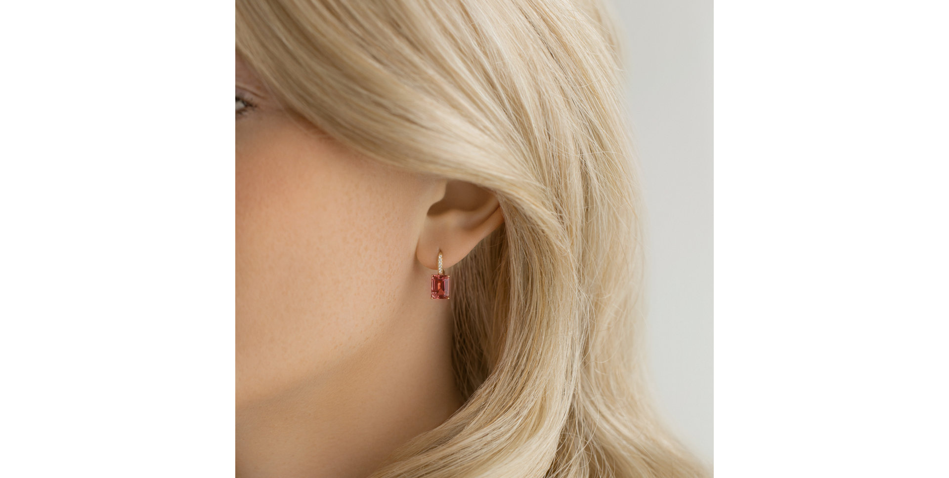 Náušnice s diamantmi a topásom Carlotta