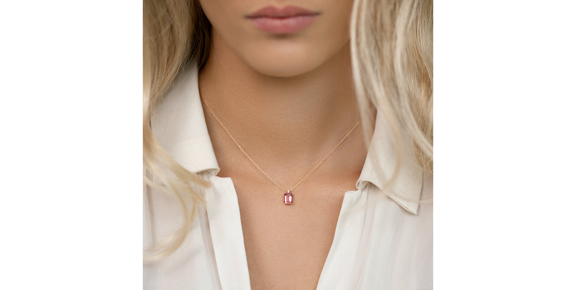 Náhrdelník s diamantmi a topásom Carlotta