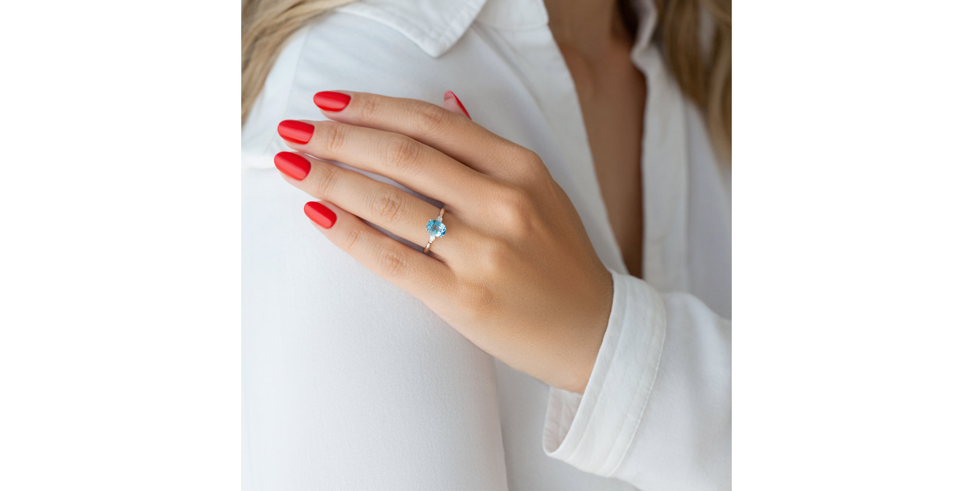 Prsteň s diamantmi a rhodolitom Fiona