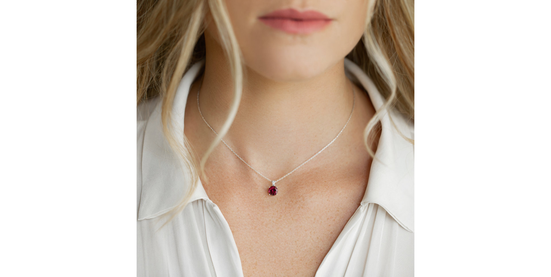 Náhrdelník s diamantom a topásom Seraphina