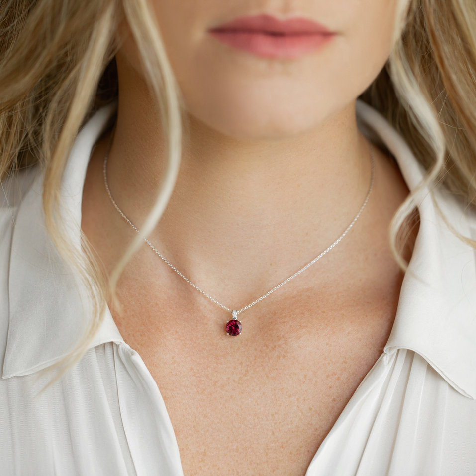 Náhrdelník s diamantom a turmalínom Seraphina