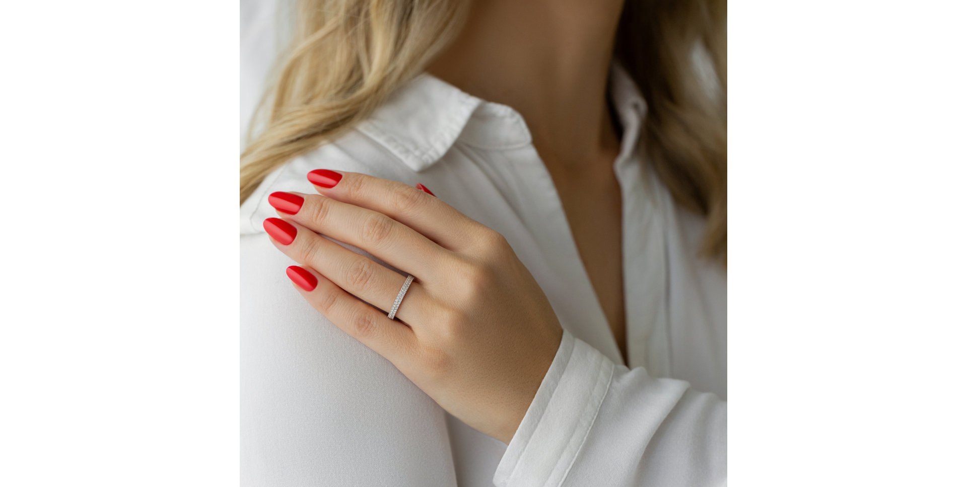 Prsteň s diamantmi Sparkling Line