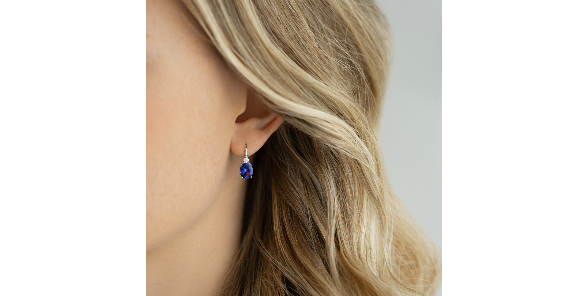 Náušnice s diamantom a topásom Juliette