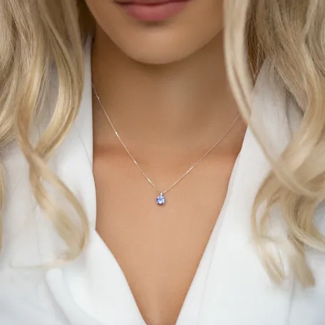 Náhrdelník s diamantmi a ametystom Seraphita