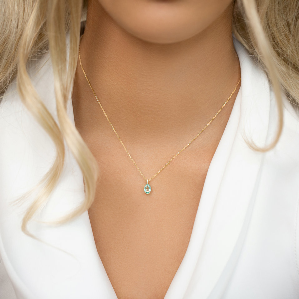 Náhrdelník a diamantmi a topásom Euphemia