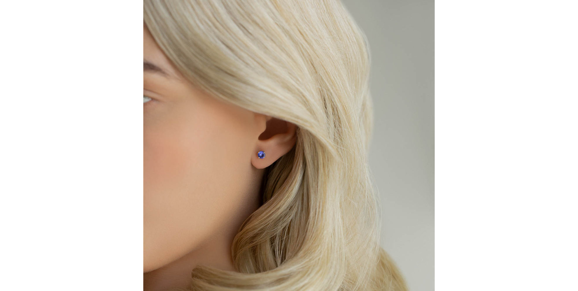 Náušnice so zafírom Orbs