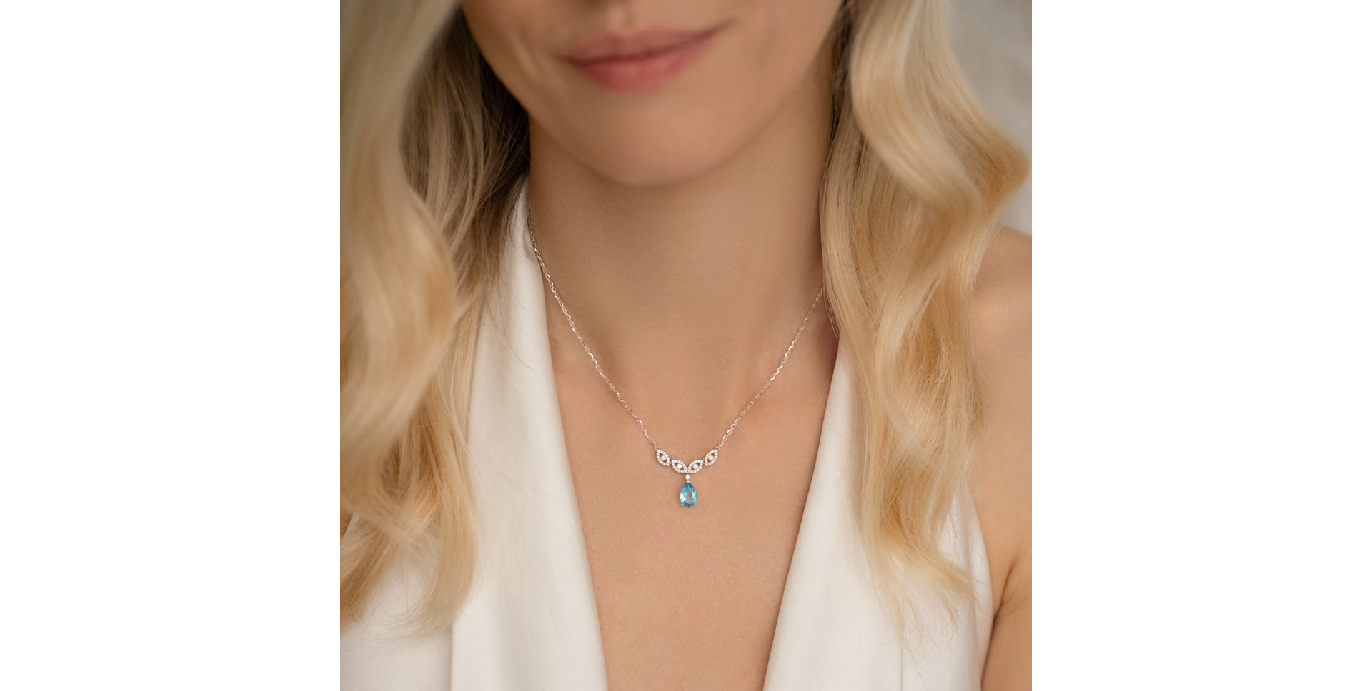 Náhrdelník s diamantmi a topásom Duchess of the Sea