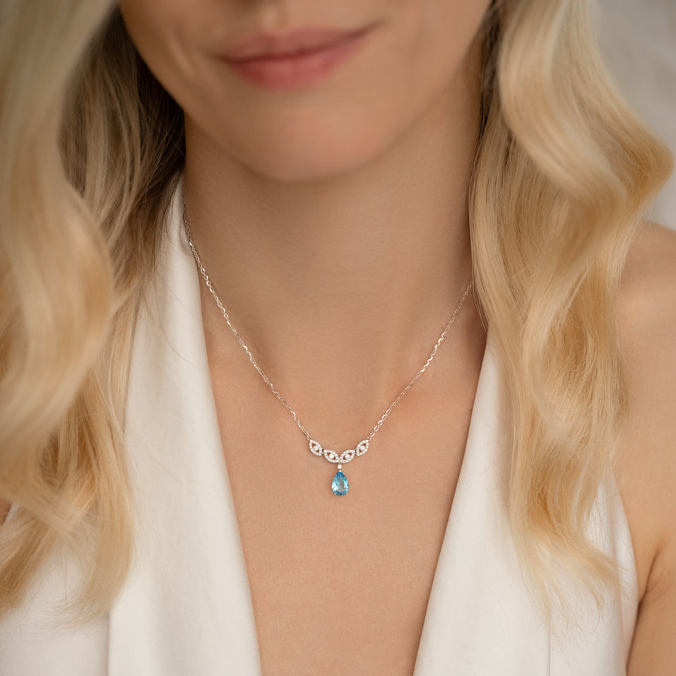 Náhrdelník s diamantmi a topásom Duchess of the Sea