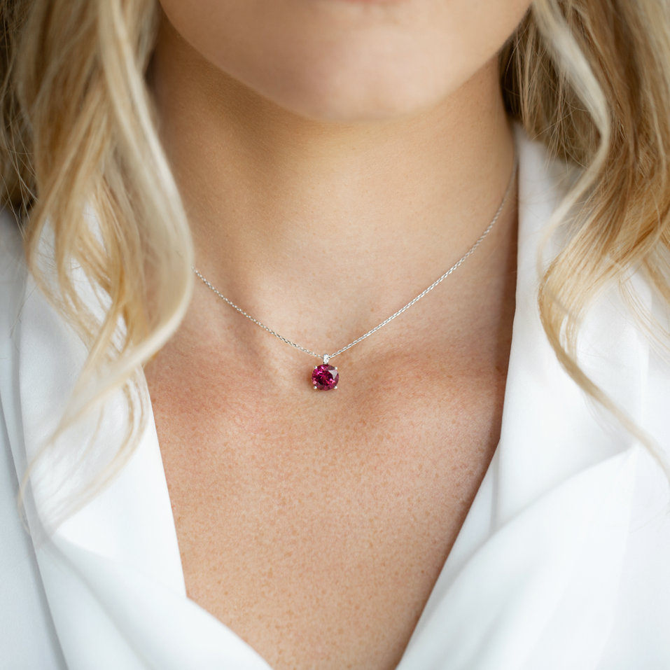 Náhrdelník s diamantmi a tanzanitom Bethy