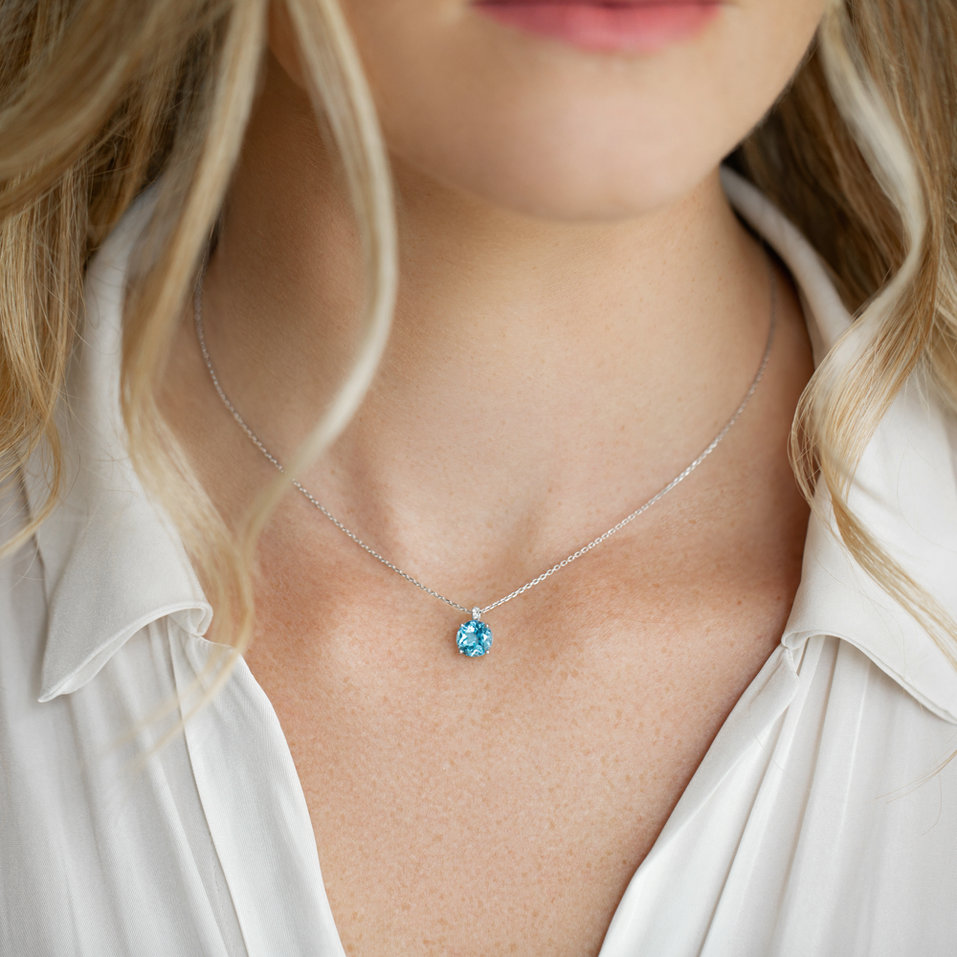 Náhrdelník s diamantmi a ametystom Bethy