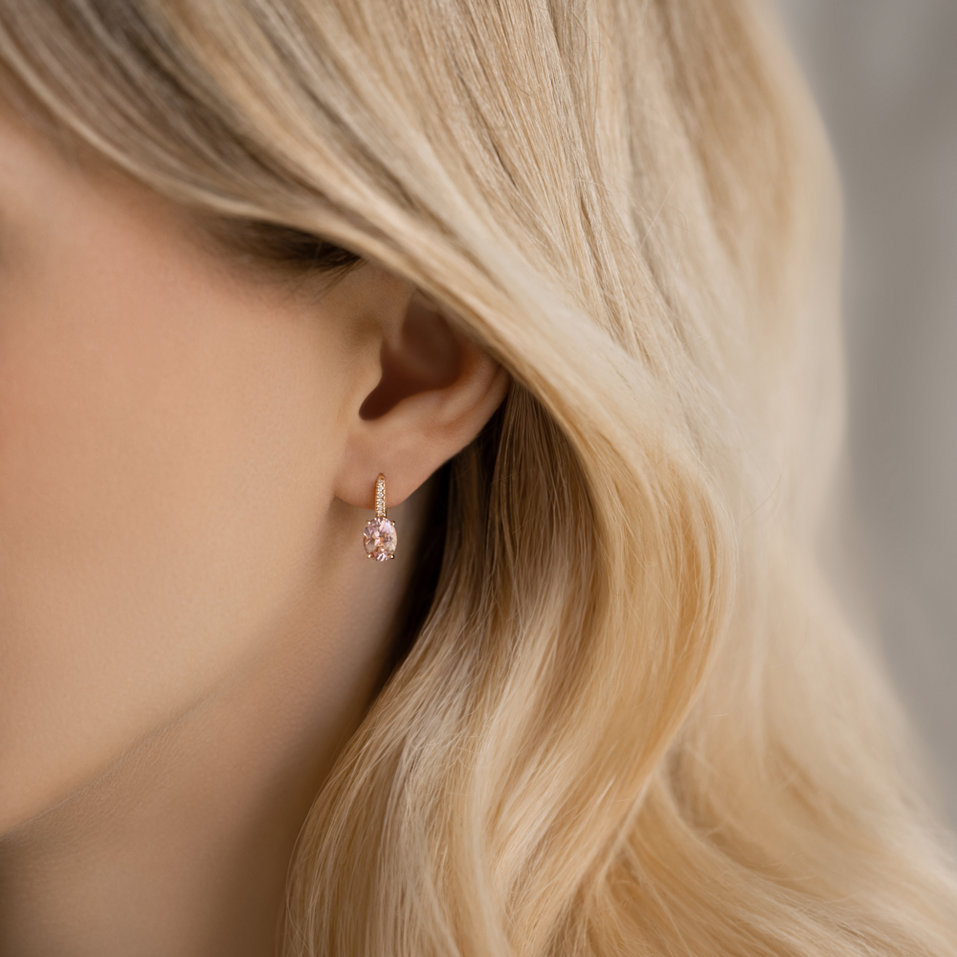 Náušnice s diamantmi a turmalínom Iris Elegance