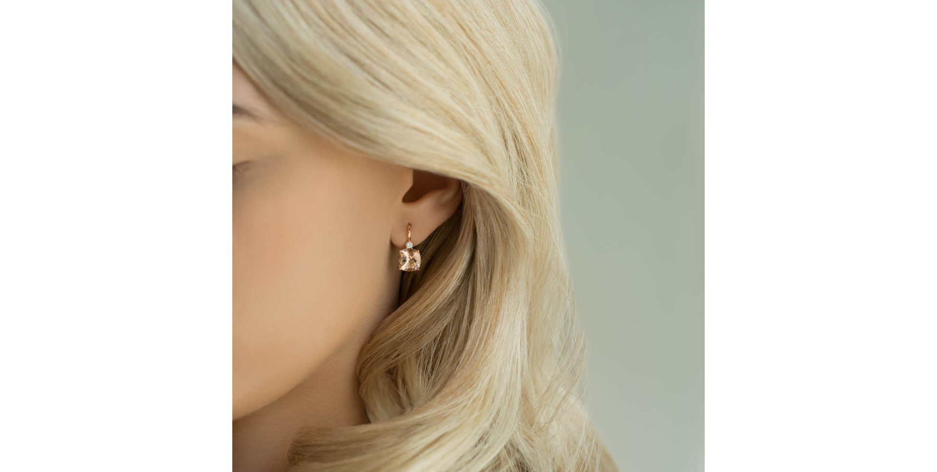 Náušnice s diamantom a citrínom The Duchess