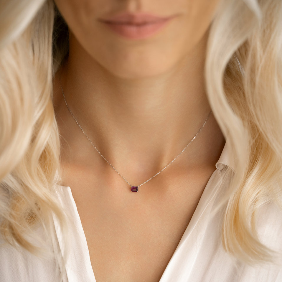 Náhrdelník s rhodolitom Corinne