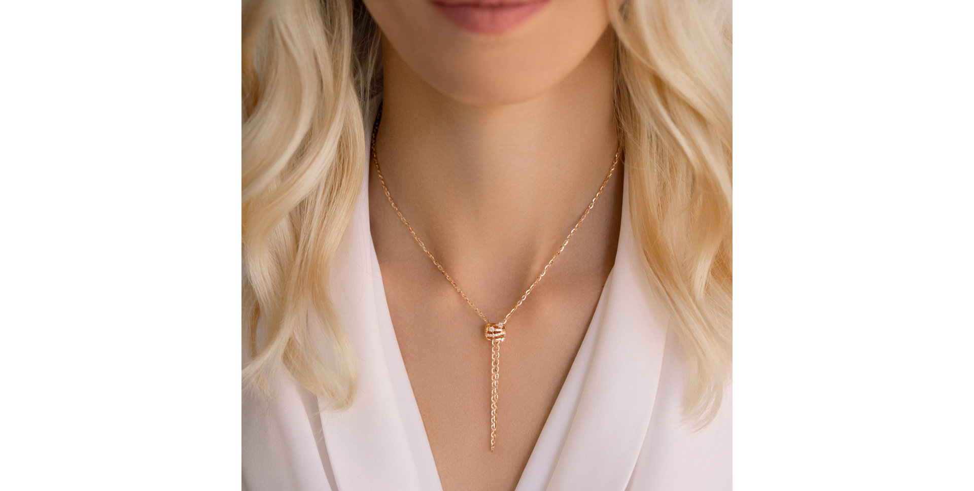 Náhrdelník s diamantmi Golden Verse