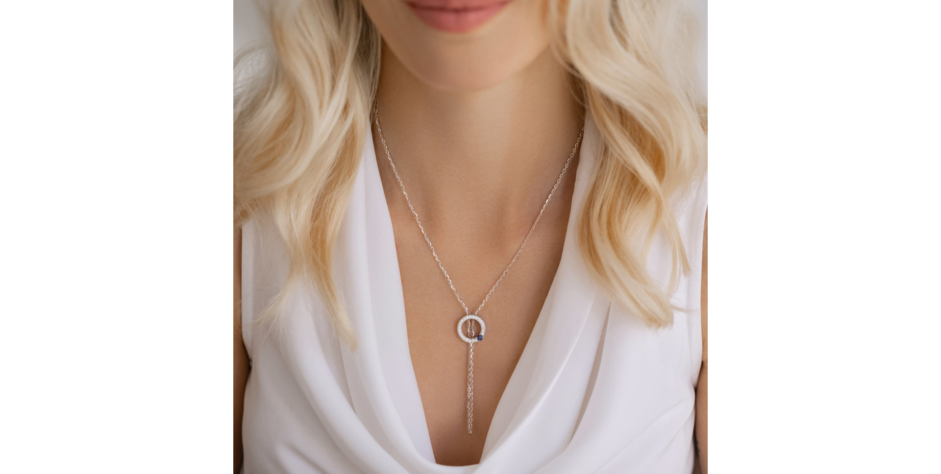 Náhrdelník s diamantmi a rubínom Perfect Circle