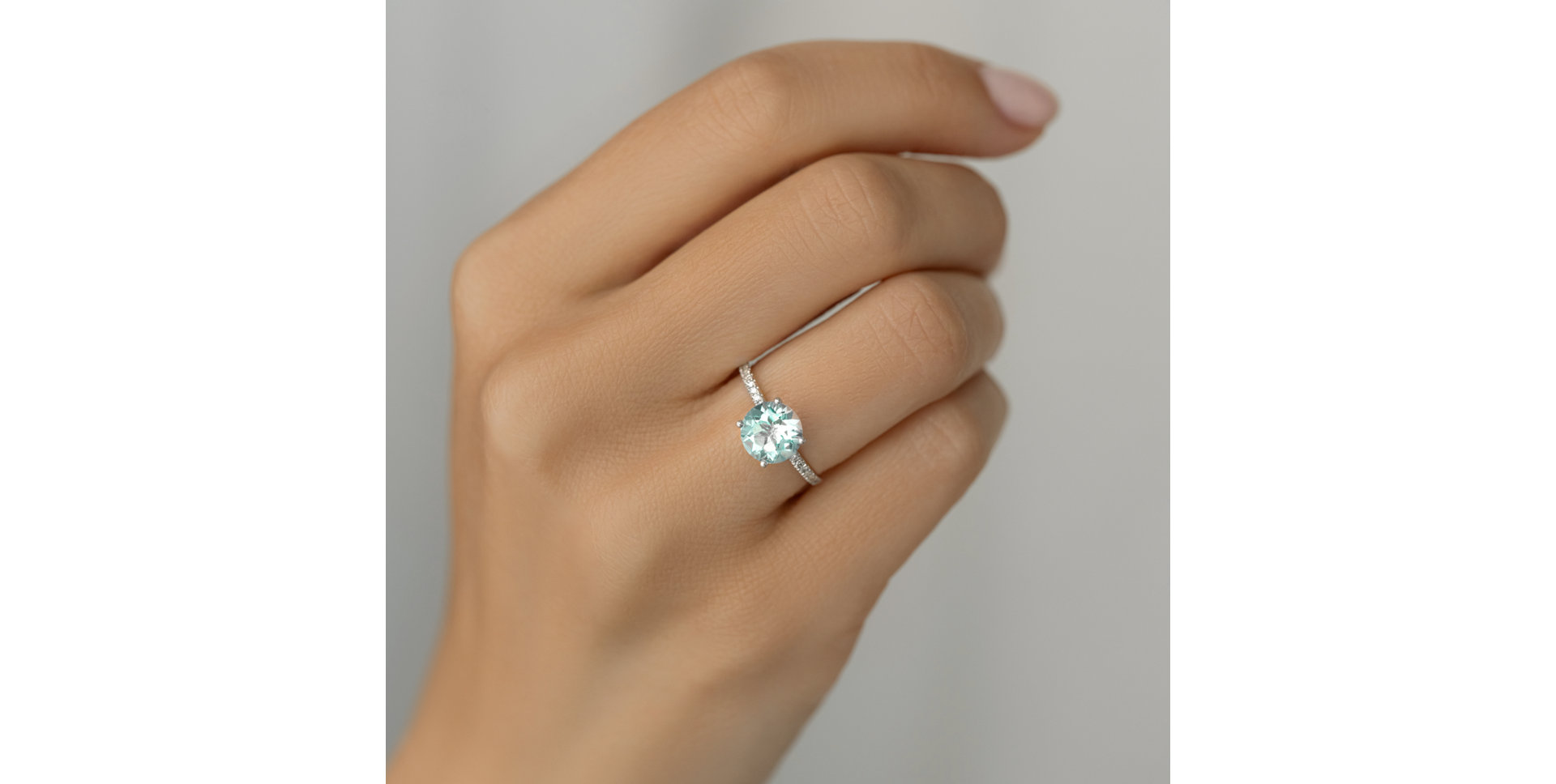 Prsteň s diamantmi a morganitom Zorabelle