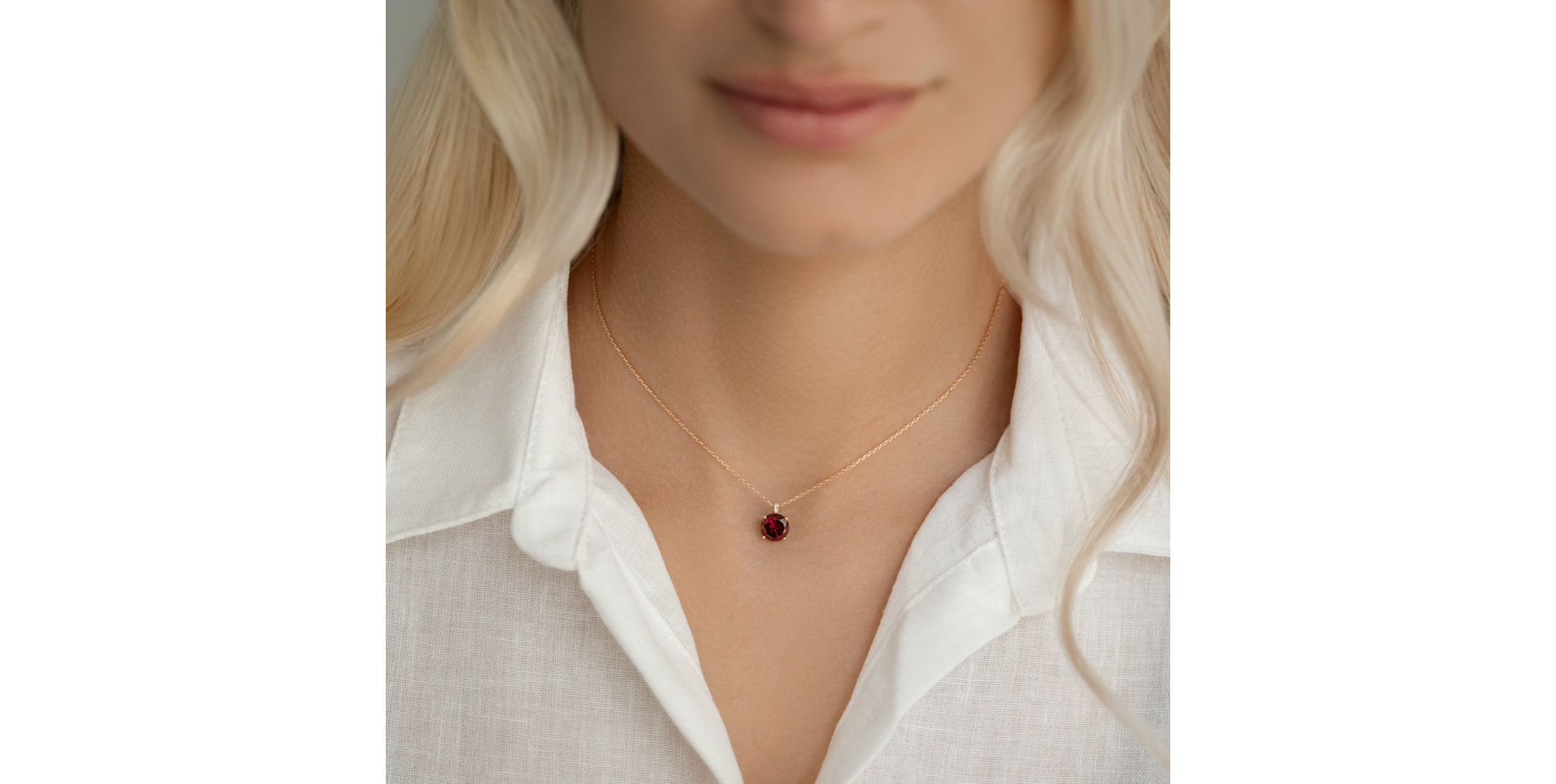 Náhrdelník s diamantmi a morganitom Zorabelle