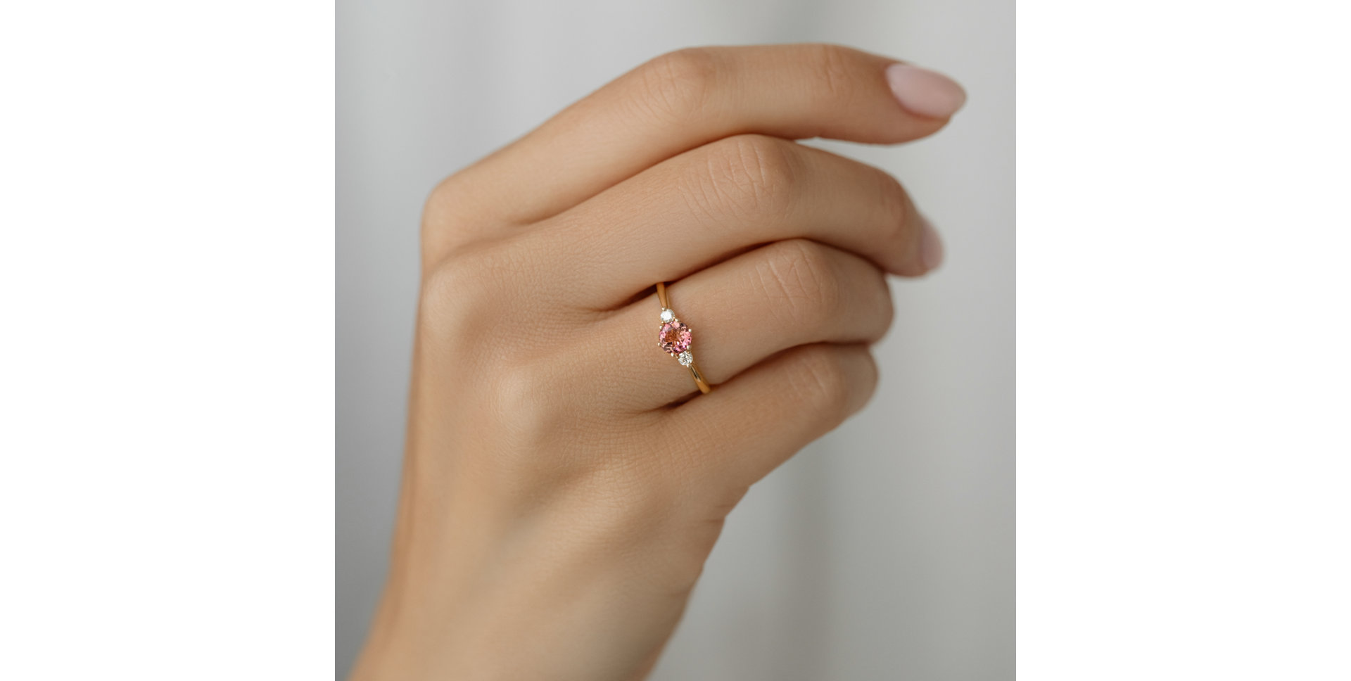 Prsteň s diamantmi a turmalínom Midnight Serenity