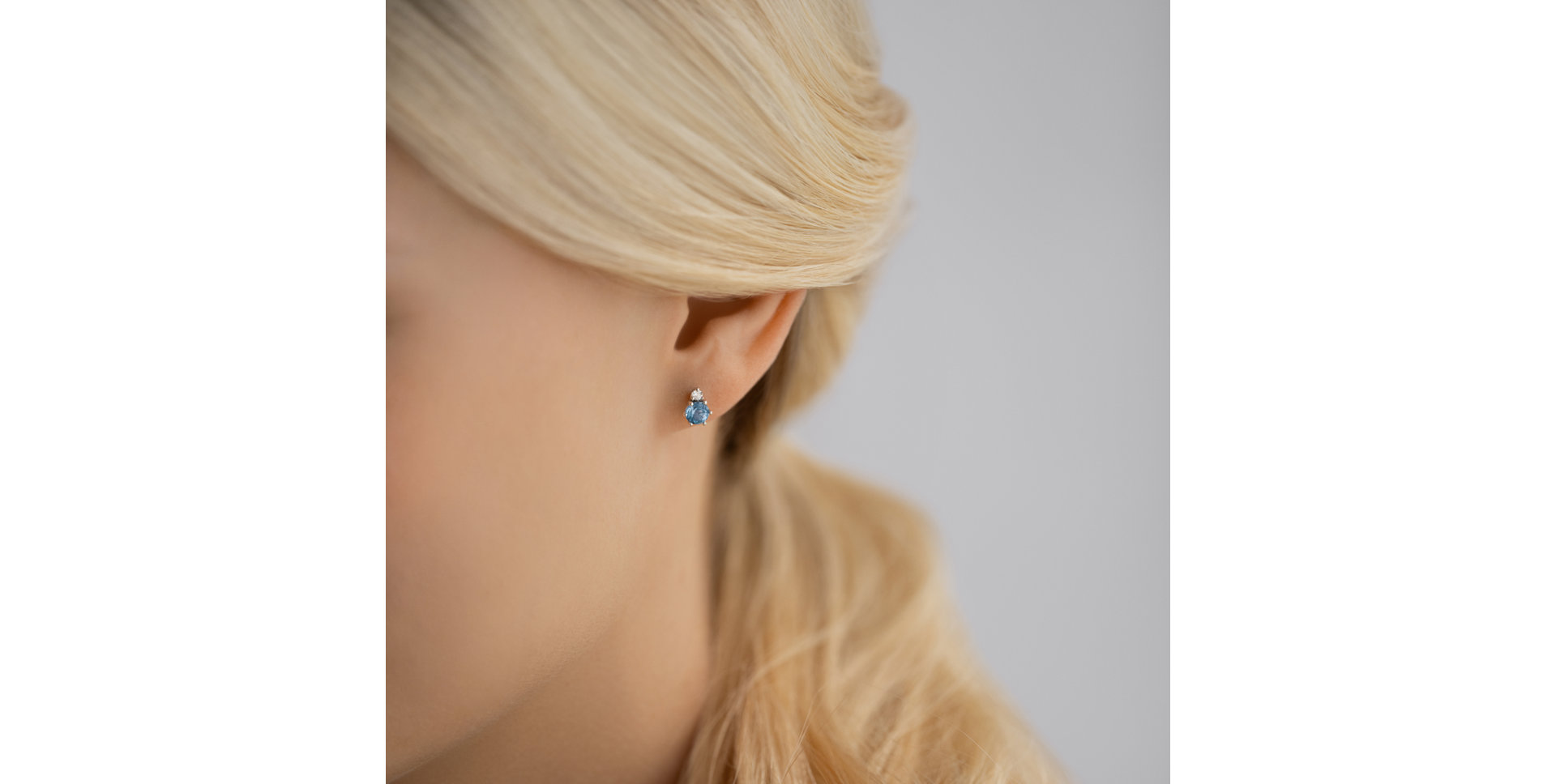 Náušnice s diamantom a turmalínom Midnight Serenity