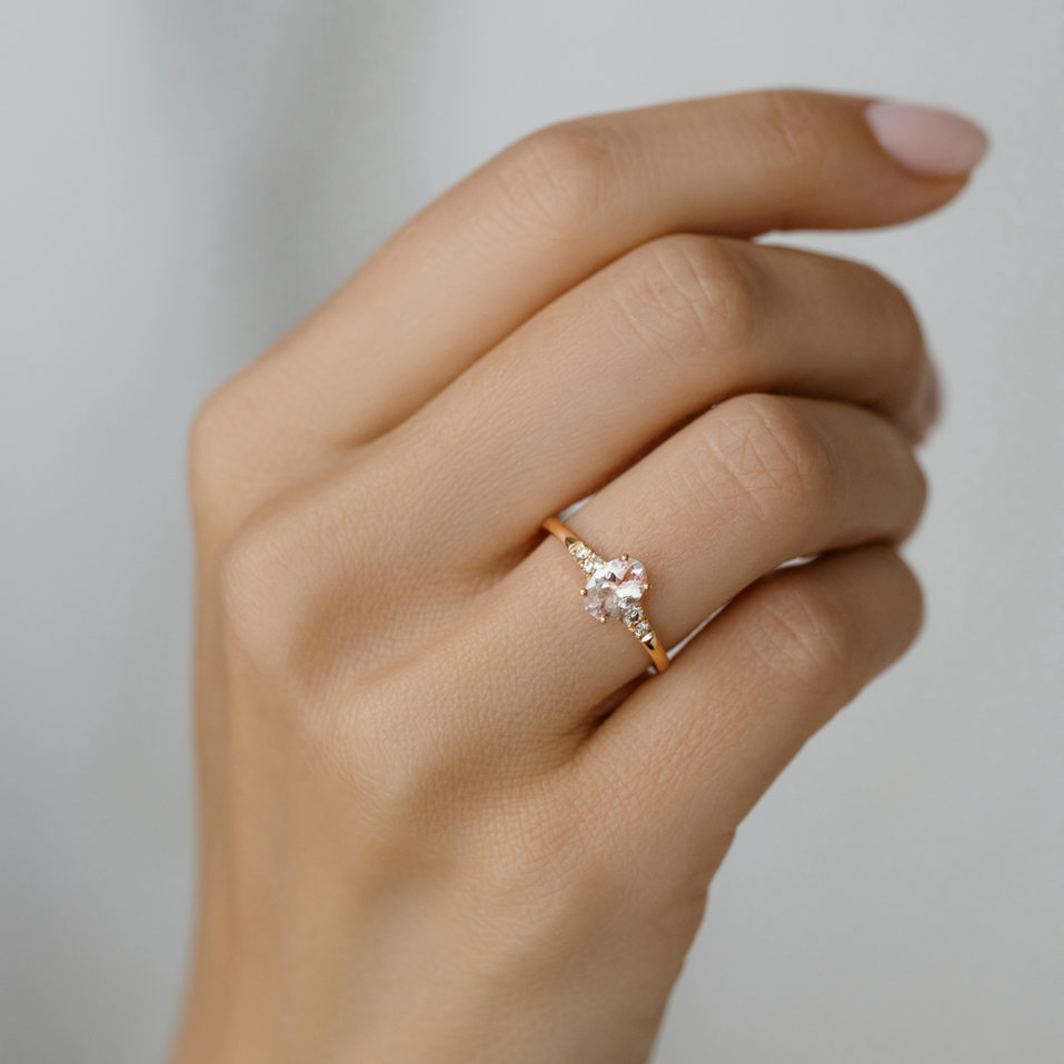 Prsteň s diamantmi a topásom Melisandra