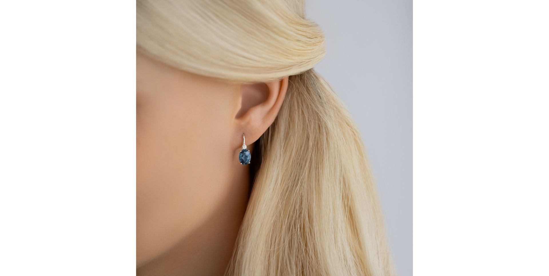 Náušnice s diamantom a rhodolitom Asuan