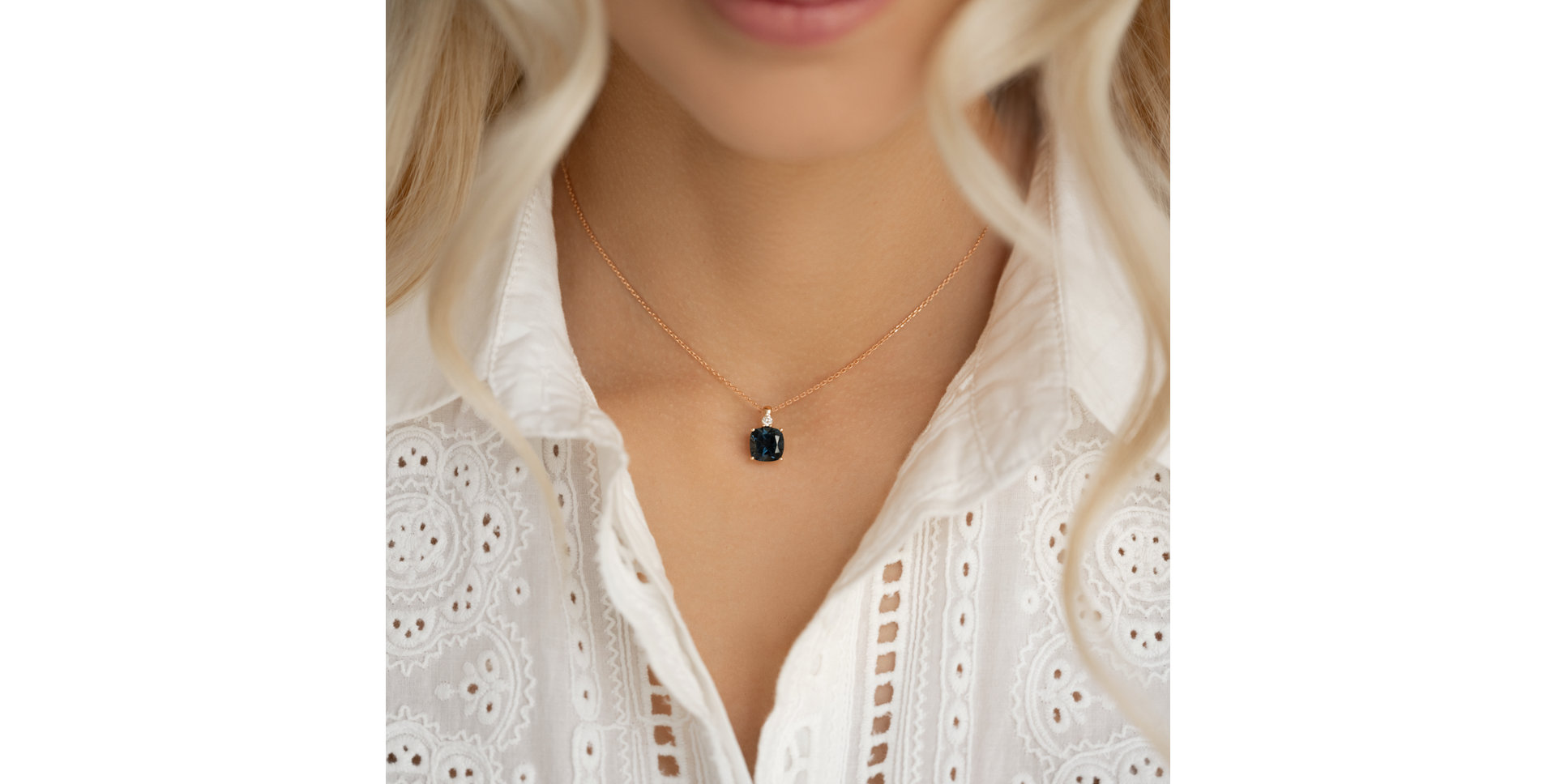 Náhrdelník s diamantom a citrínom The Countess