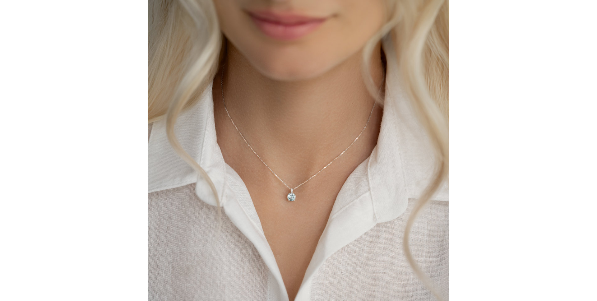 Náhrdelník s diamantmi a tanzanitom Zephyrine