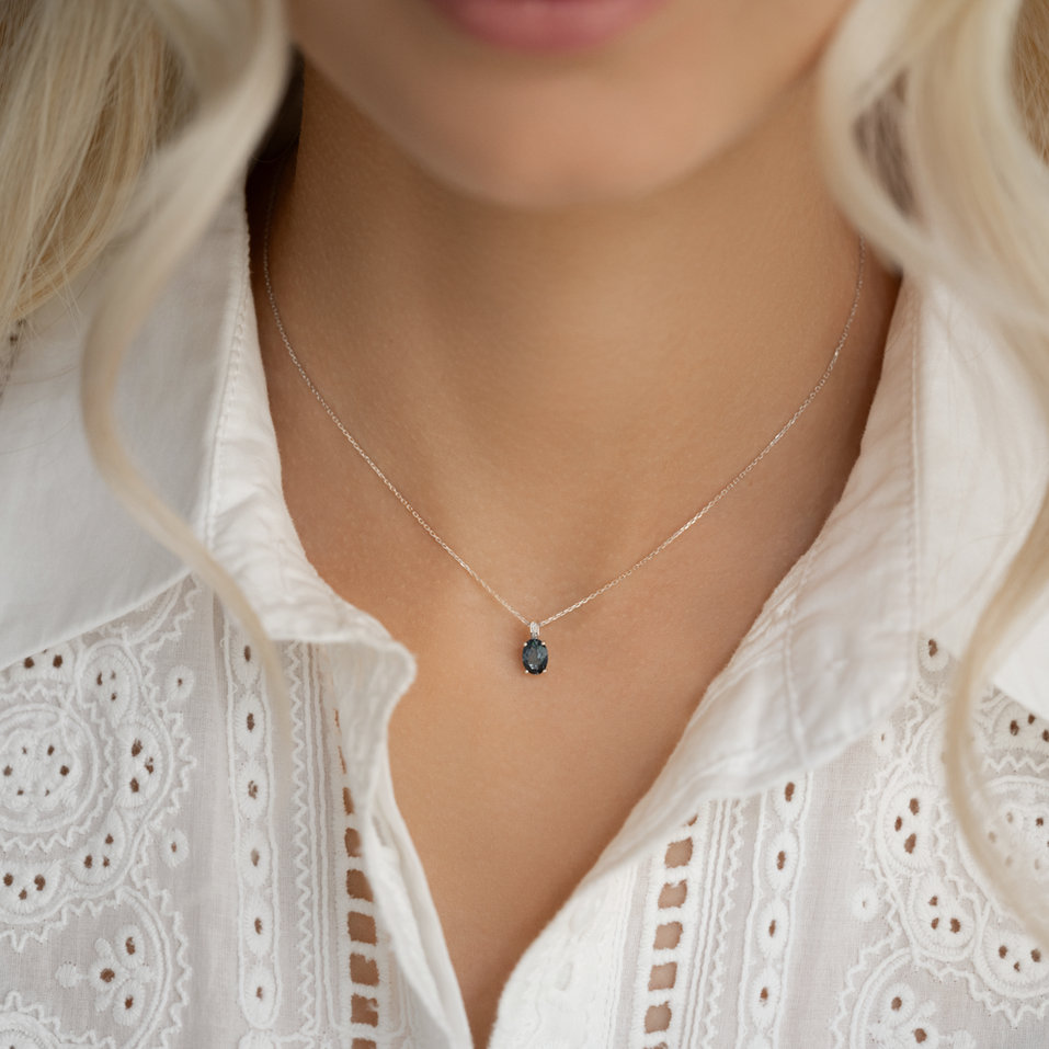 Náhrdelník s diamantmi a ametystom Lauriene