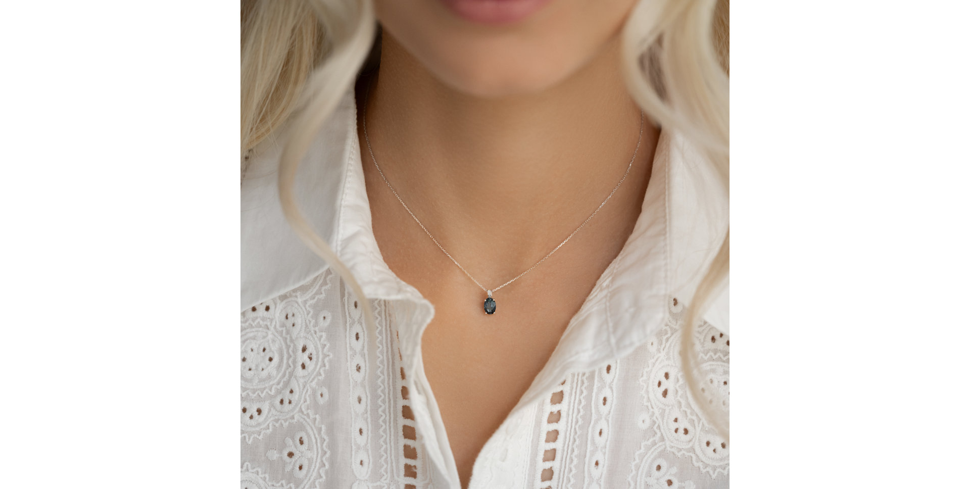 Náhrdelník s diamantmi a peridotom Lauriene