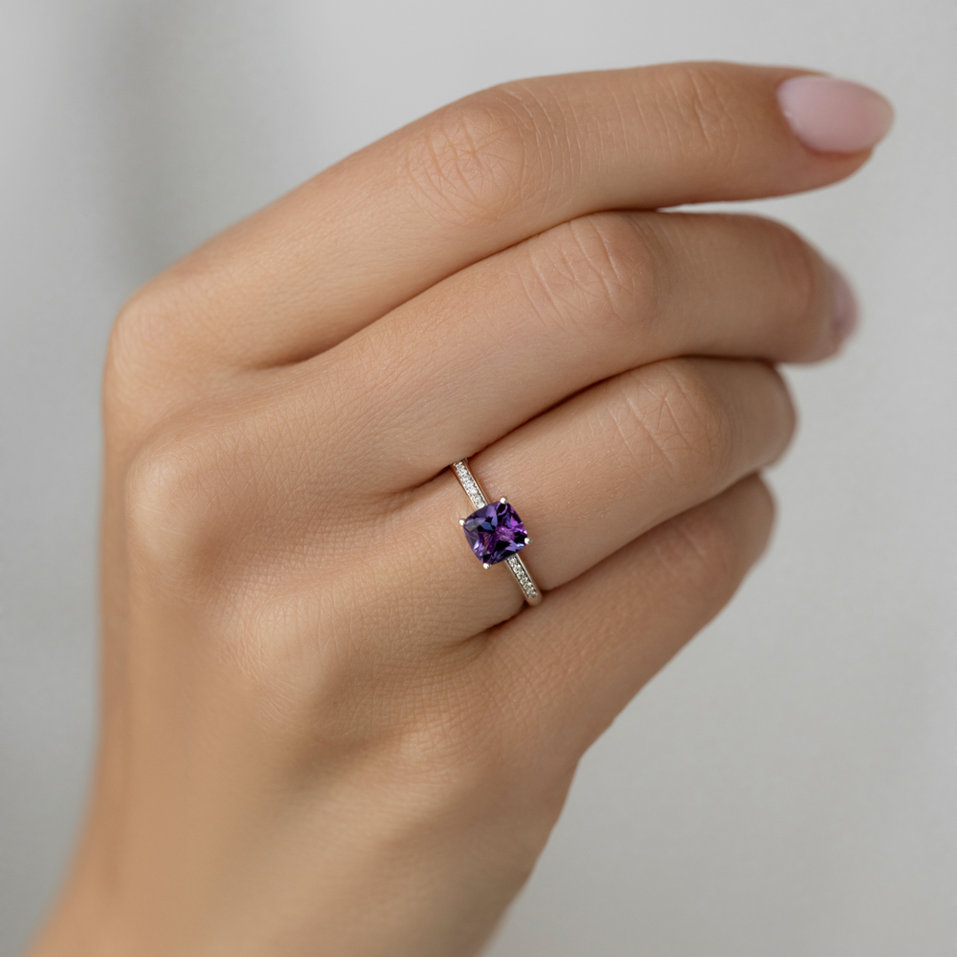 Prsteň s diamantmi a citrínom Melody Symphony