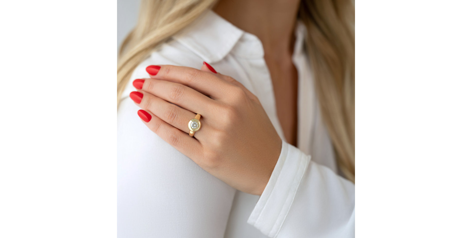 Prsteň s diamantom Circle of Light