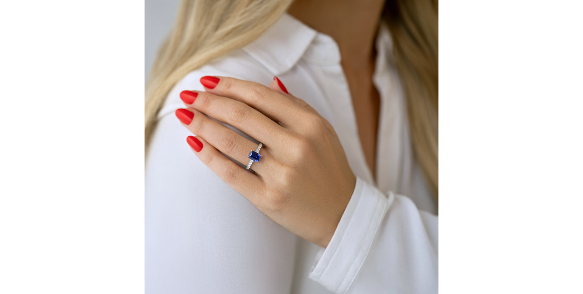 Prsteň s diamantmi a smaragdom Majestic Imagination