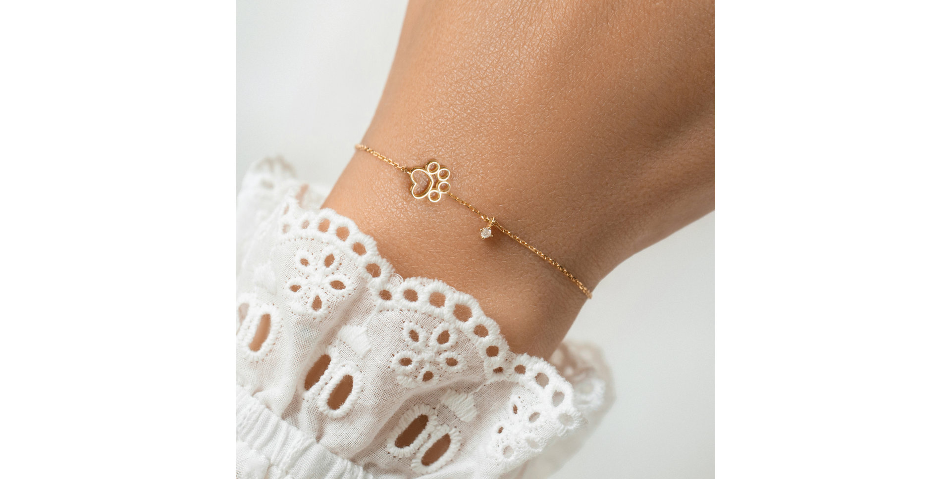 Náramok s diamantom Lovely Paw