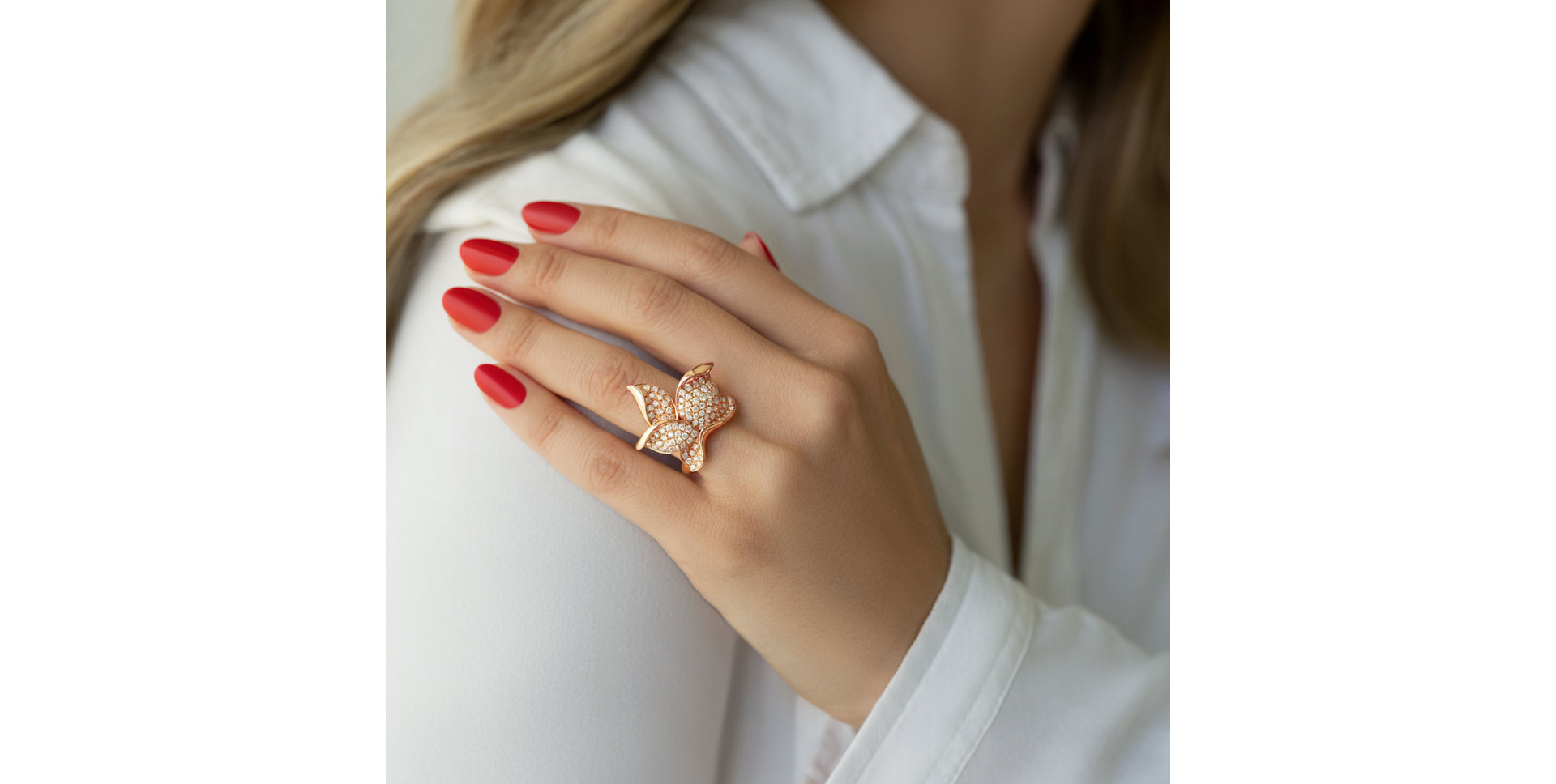 Prsteň s diamantmi Fleur de Lume