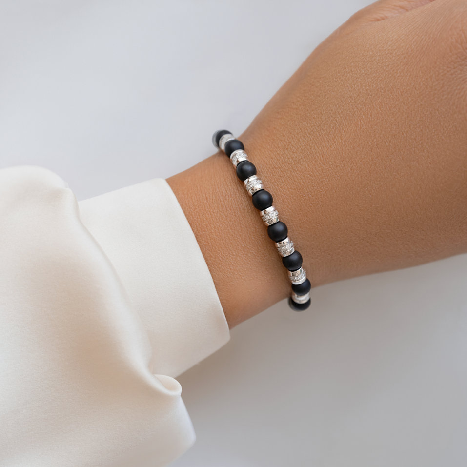 Náramok s diamantmi a achátmi Noctrelia