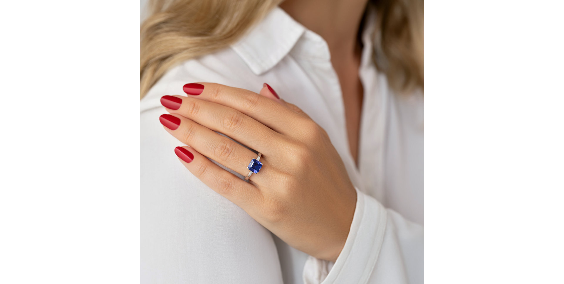 Prsteň s diamantmi a tanzanitom Wilfredian