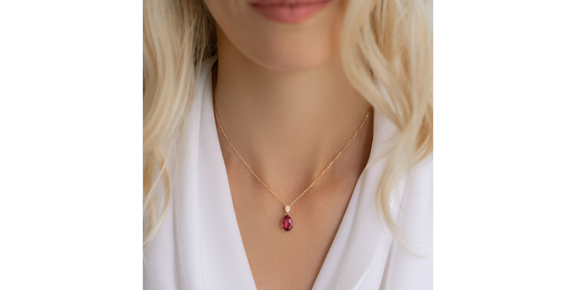 Náhrdelník s diamantmi a turmalínom Talyra