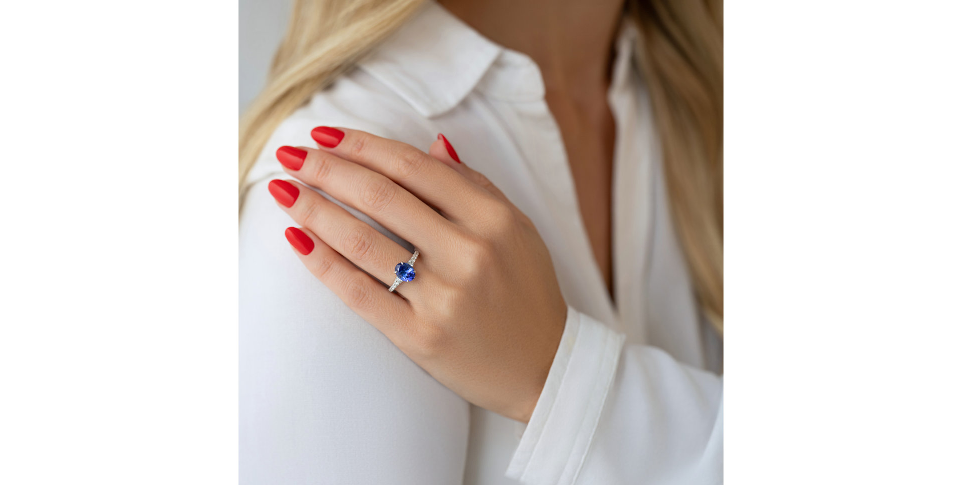 Prsteň s diamantmi a tanzanitom Shimmering dazzle