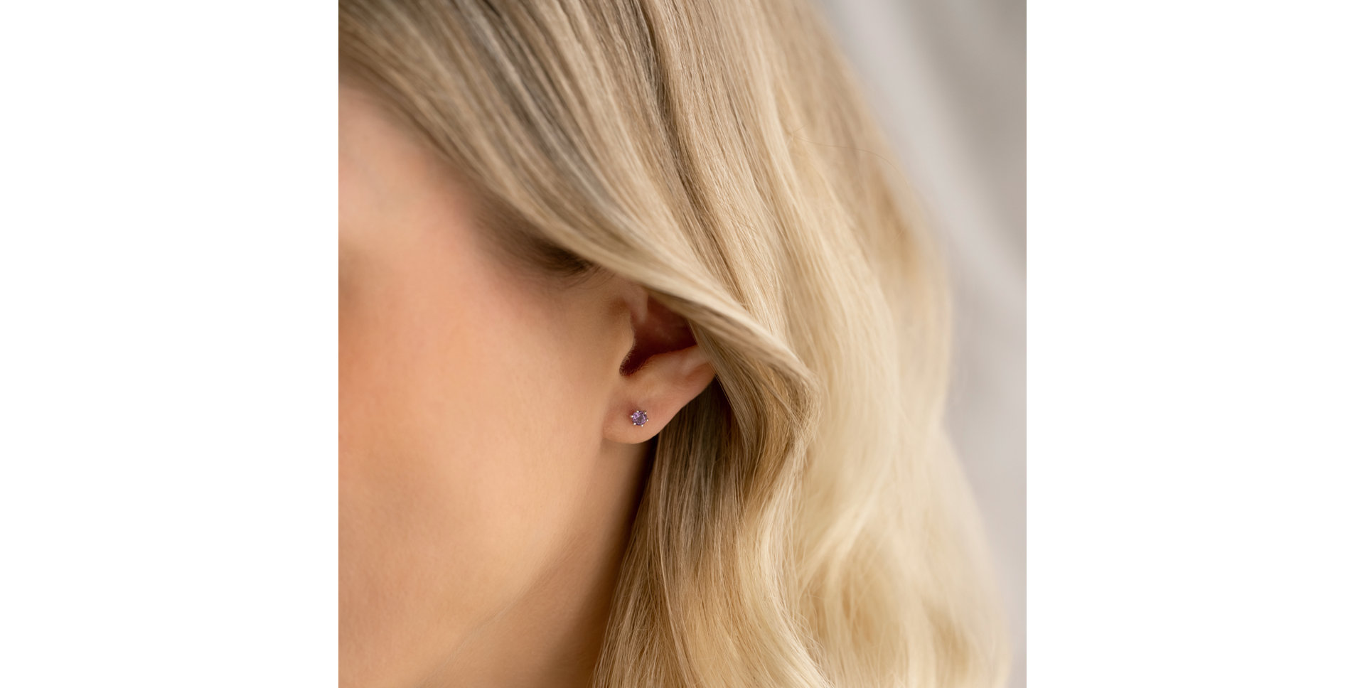 Náučnice s ametystom Vesper Romance