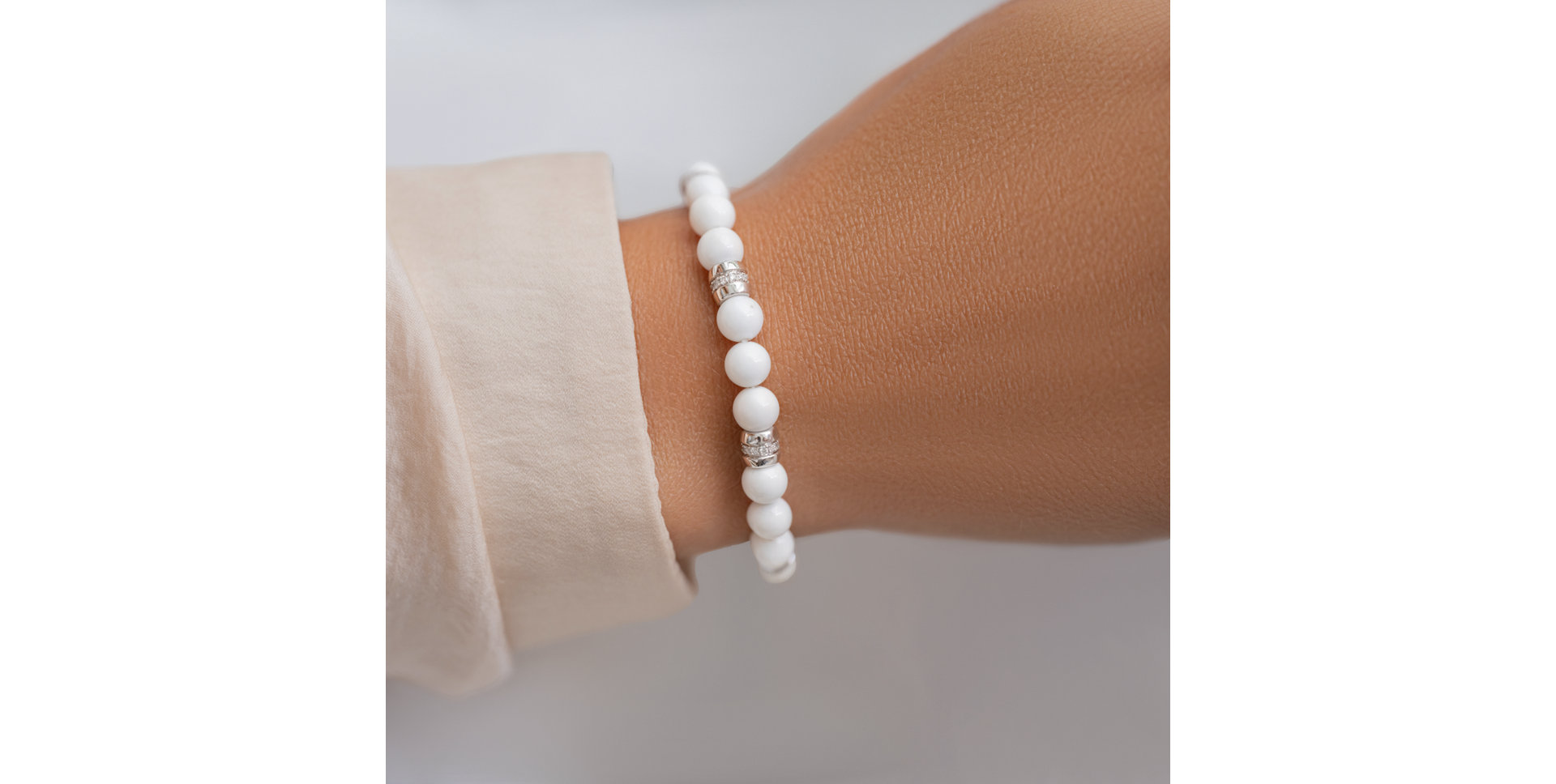 Náramok s diamantmi a achátmi Moonlace