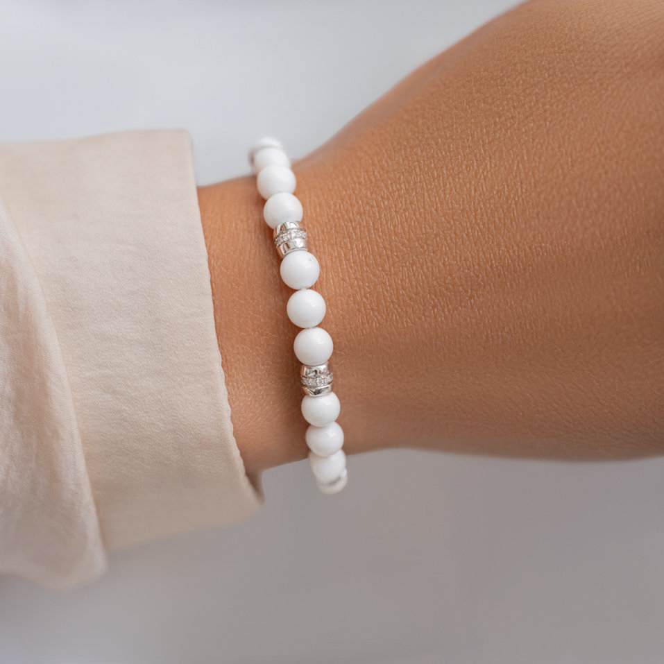 Náramok s diamantmi a achátmi Moonlace