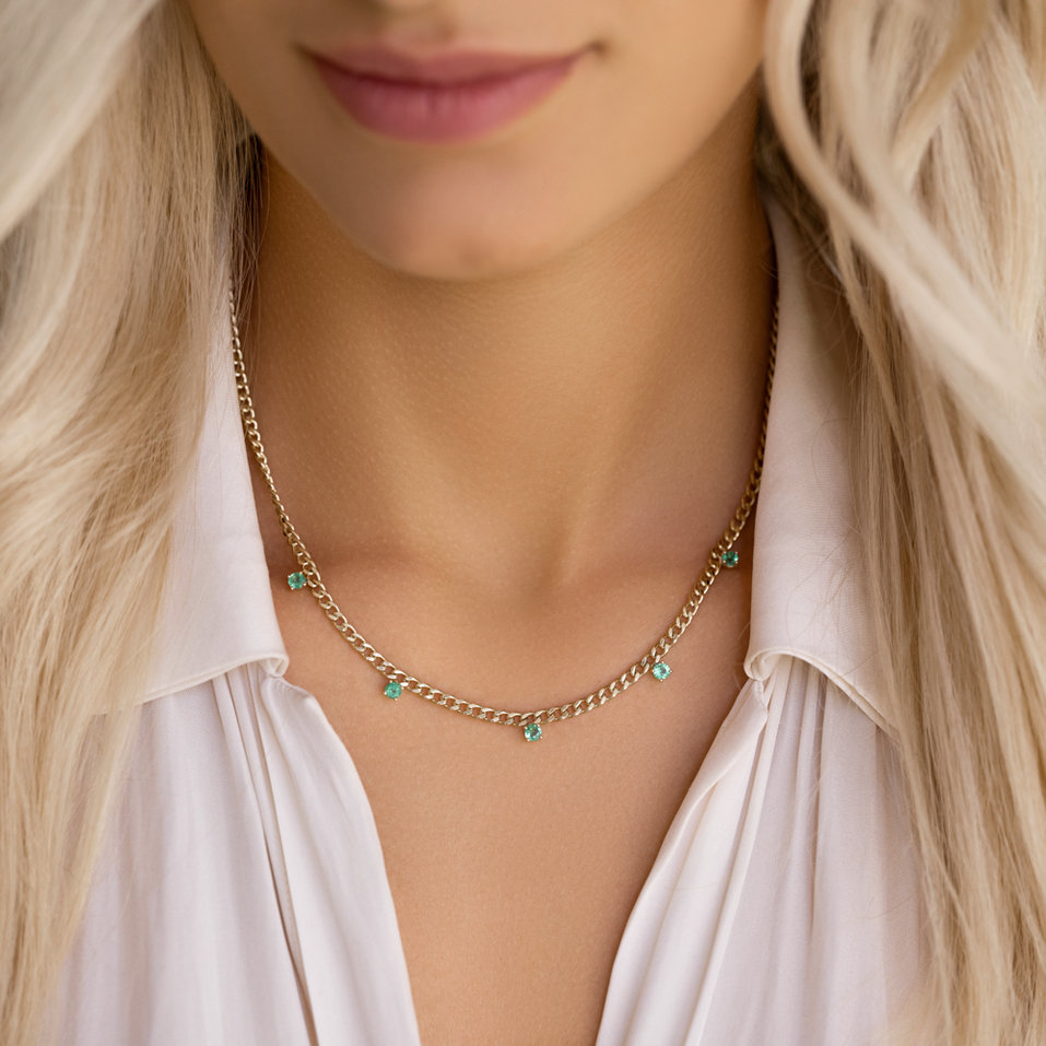 Náhrdelník so smaragdmi Lucky Raindrops