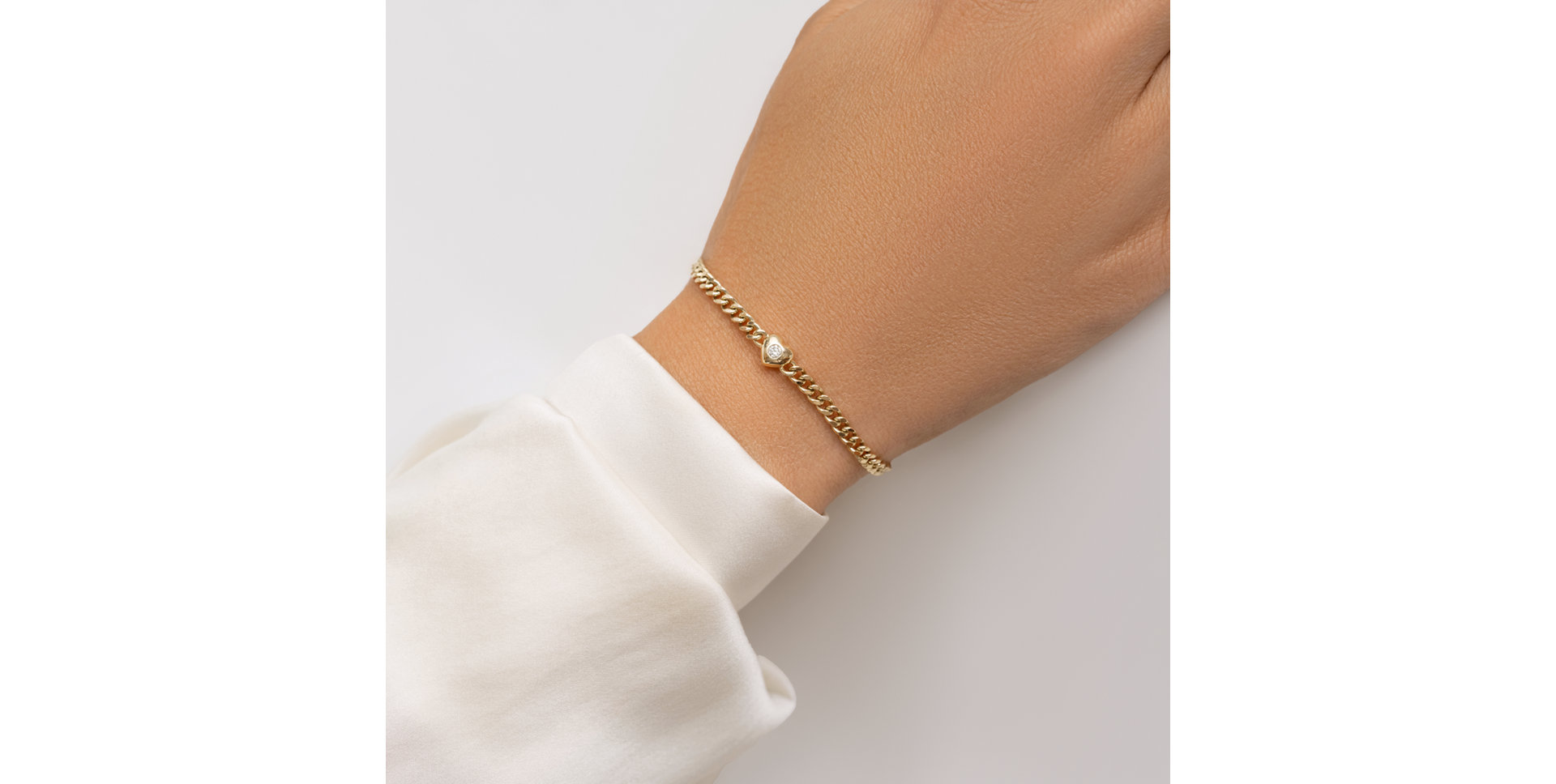 Náramok s diamantom Heartline