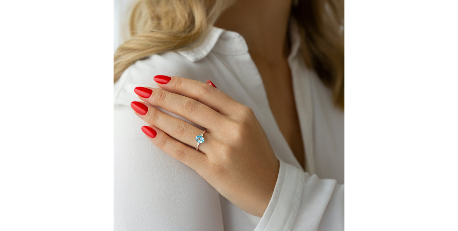 Prsteň s diamantmi a turmalínom Fiona